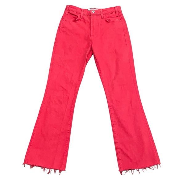 MOTHER Superior The Hustler Ankle Fray - The Devil May Care - Mars Red - Size 27 - Picture 1 of 10